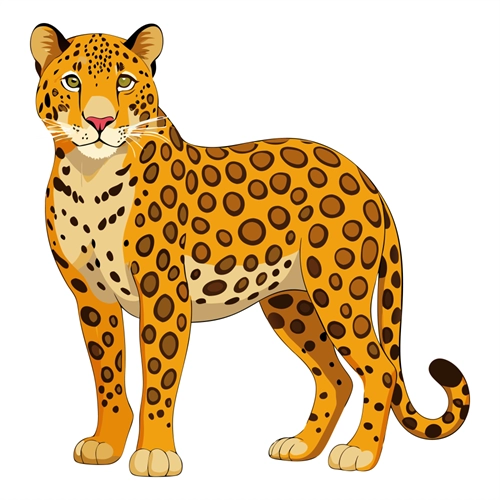 Jungle Safari Spotted Leopard Transparent Sticker
